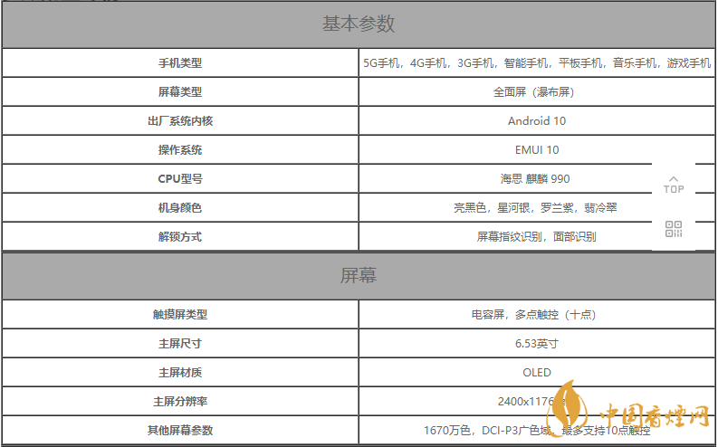 華為Mate30Pro青春版參數配置-華為Mate30Pro青春版手機參數詳情