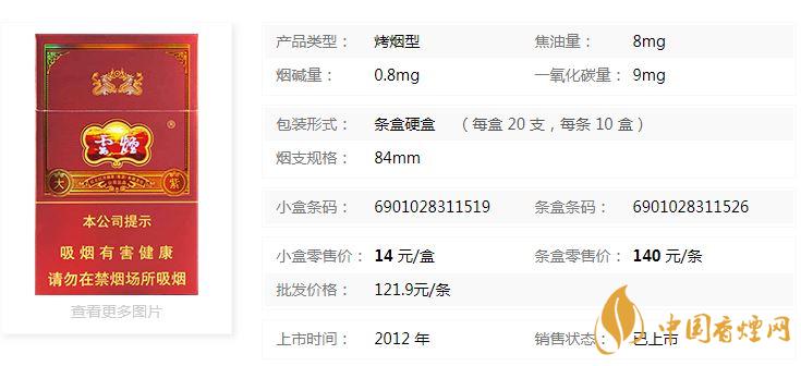 云煙大紫香煙價格表圖及參數介紹2020