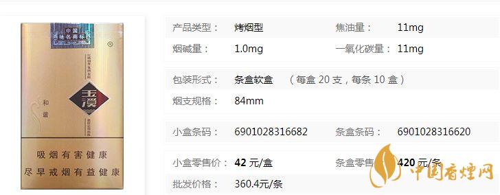 玉溪軟和諧軟包多少錢？玉溪軟和諧香煙價格及參數