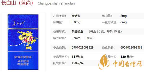 2021長(zhǎng)白山藍(lán)尚價(jià)格表和圖片 長(zhǎng)白山藍(lán)尚多少錢(qián)一盒